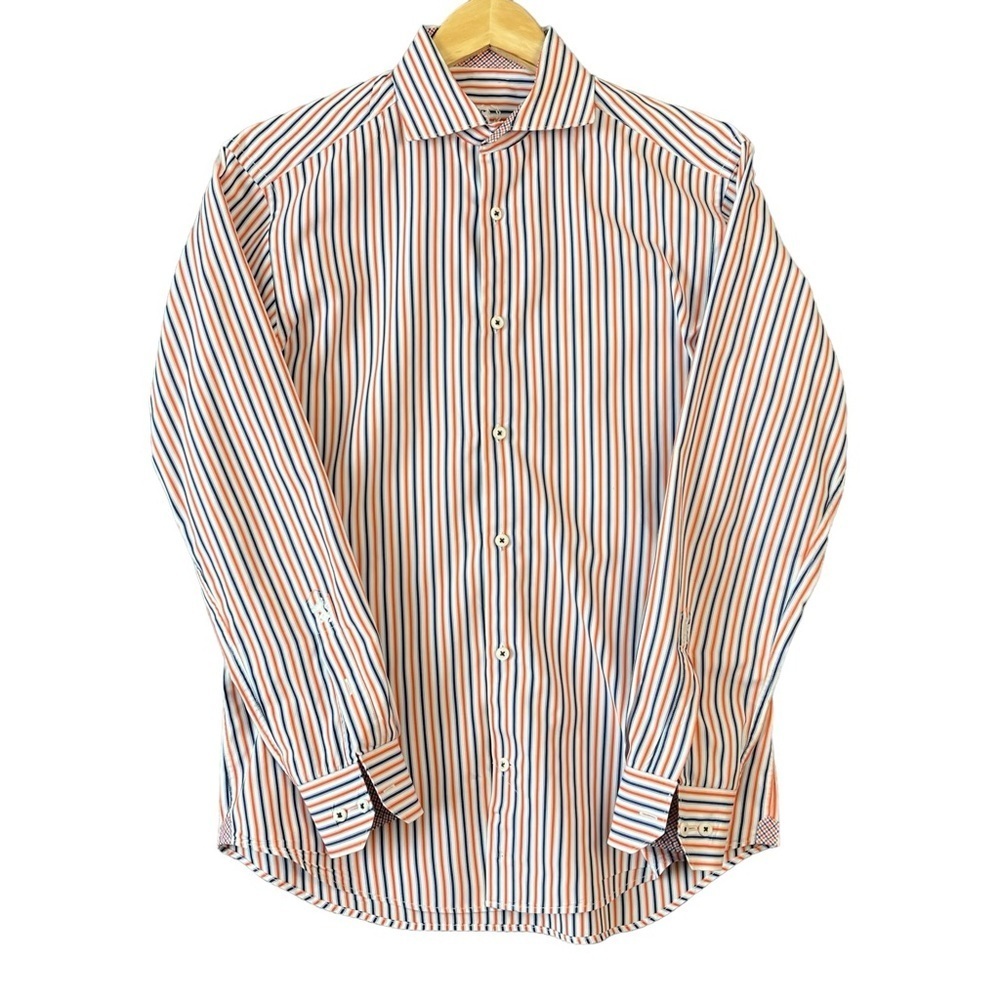 Bugatchi Uomo Button Down Striped Long Sleeve Dre… - image 2